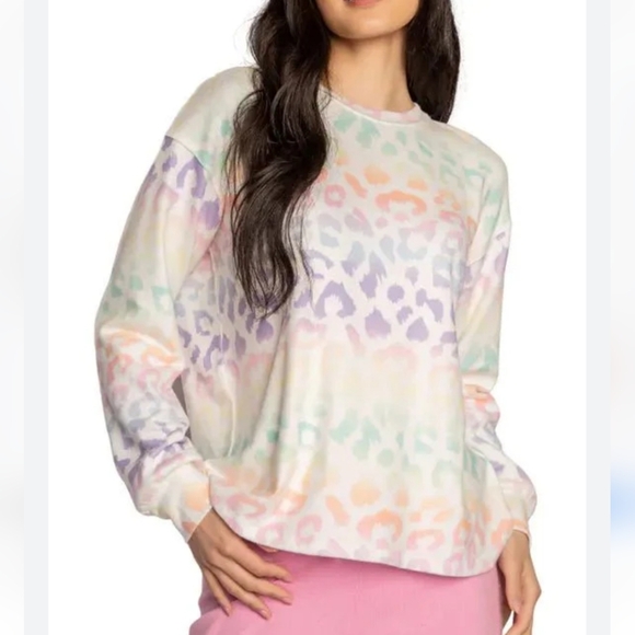 PJ Salvage Women's Loungewear Gradient Good Vibes Long Sleeve Top - Picture 2 of 14